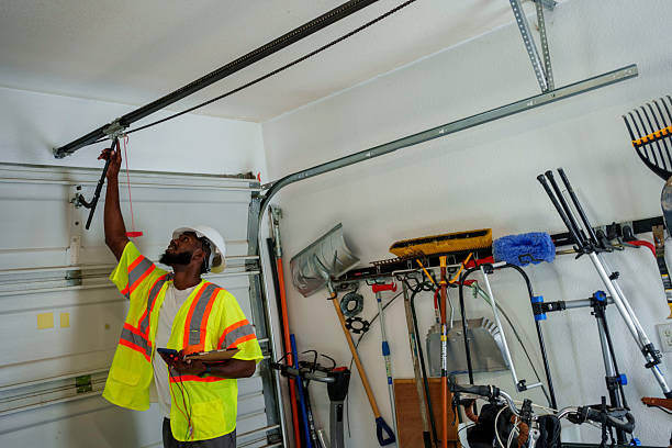 Professional Garage Door Panel Replacement technician working in Palmetto Estates, FL